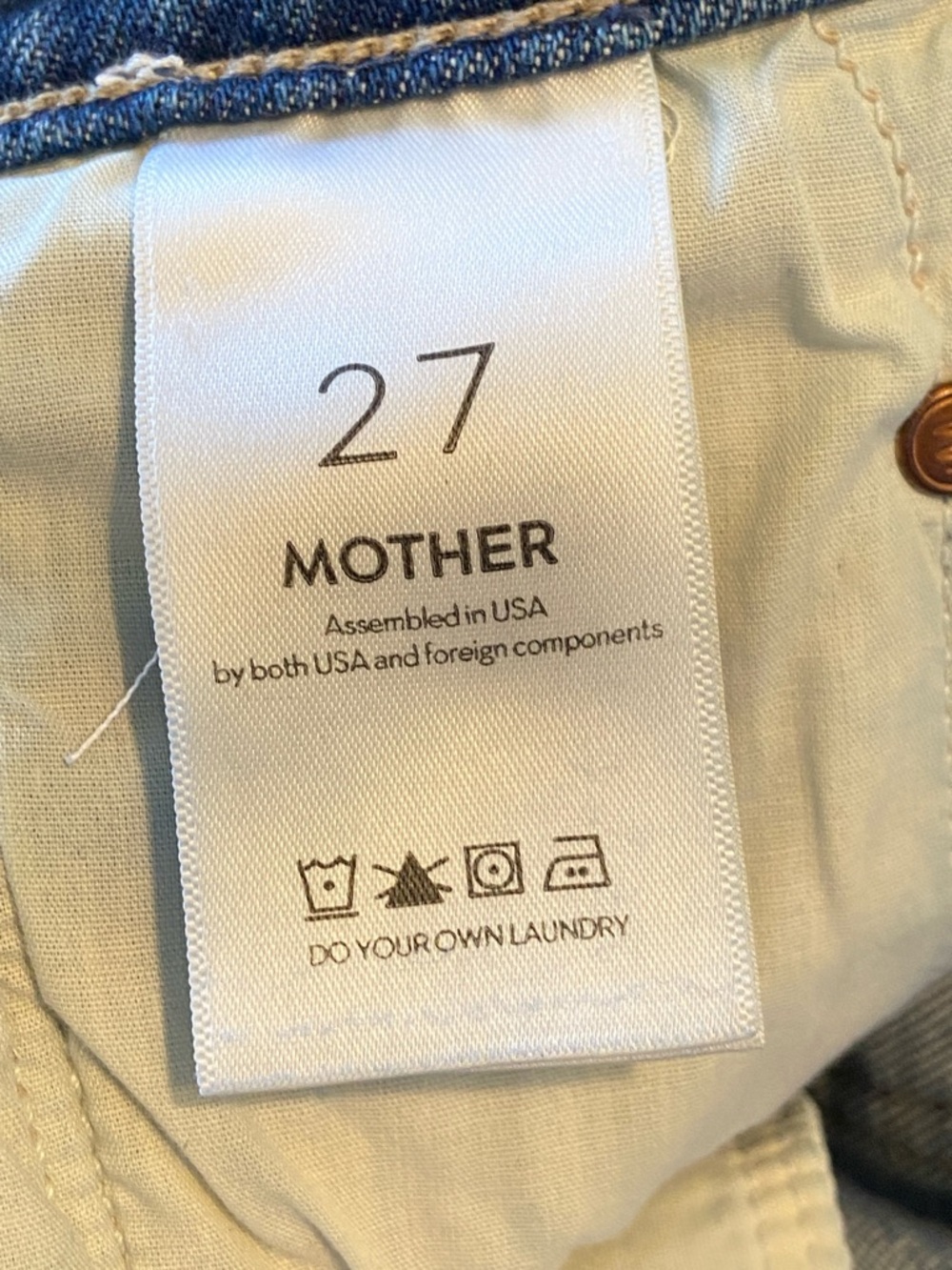 MOTHER SUPERIOR SCRAPPER CUFF ANKLE FRAY RUNNING W/ SCISSORS Button fly Size 27 - Picture 8 of 15